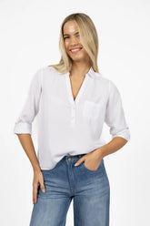 Humidity Leni Lyocell Shirt - White